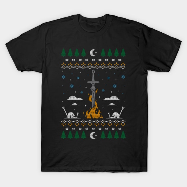 Bonfire Christmas T-Shirt by Alundrart